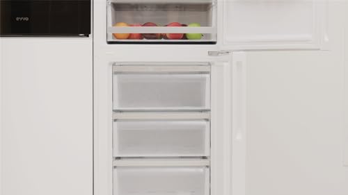 Miniatura 4 de Evvo Frigorífico Combi No Frost, Capacidad Frigorífico 226 L Congelador 96 L, Motor Inverter, 60cm De Ancho, Clase Energética D, Multi Air Flow, Luz Interior Led, Panel Led Táctil, F55b Glass Negro