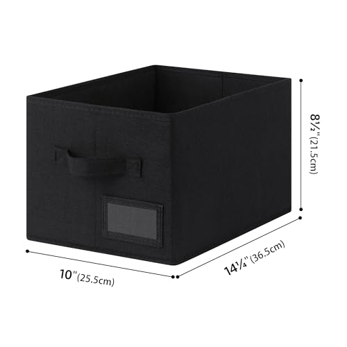 GRANNY SAYS Closet Storage Bins, Fabric Storage Baskets for Clothes, Collapsible Storage Boxes with Handles, Black, Medium, 3-Pack by GRANNY SAYS - Image 6