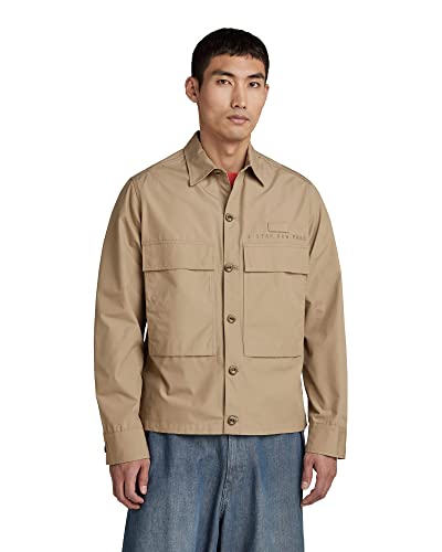 G-Star Raw Unisex Pocketony Service Overshirt, Sobrecamisas Para Hombre, Beige Tree House D21067-C973-C941 , M G-Star Raw Unisex Pocketony Service Overshirt, Sobrecamisas Para Hombre, Beige Tree House D21067-C973-C941 , M