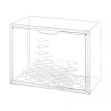 GUDEMAY Clear Acrylic Display Case for Collectibles with Magnetic Door, Stackable Dustproof Storage Box, Modular Risers, Showcase for Action Figures, Blind Box Toys, Collectible Figures