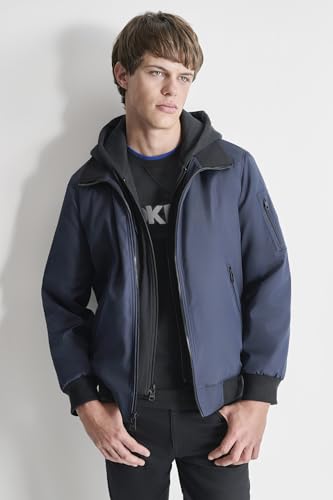 Image of DKNY Men's Water Resistant Hooded Durable Casual Jacket