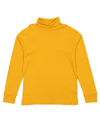 Image of Leveret Girls Boys & Toddler Solid Turtleneck 100% Cotton Kids Shirt (2 Toddler-14 Years) Variety of Colors