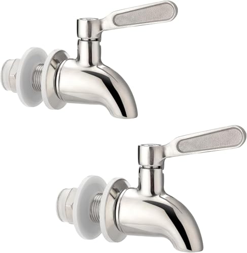 Stainless Steel Spigot for Beverage Dispenser, 1 Pack Drink Dispenser Spigot Replacement Beverage Dispenser Spout Drink Spigot Water Dispenser Faucet (1)