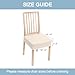 Smiry Stretch Jacquard Seat Covers for Dining Room Chairs Set of 6, Removable Washable Chair Seat Protector Slipcovers, No Rear Covers, Beige