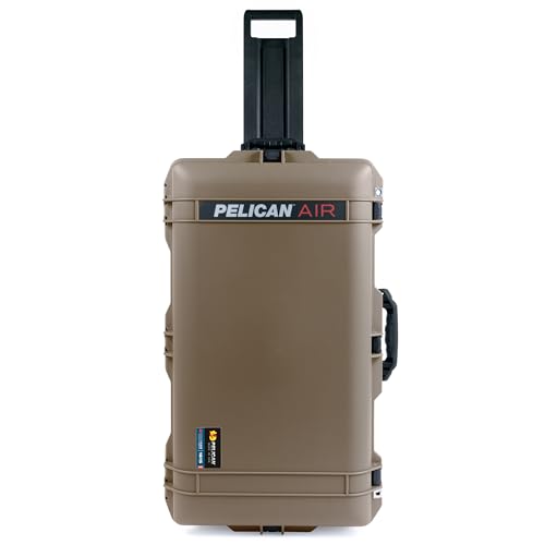 ColorCase Pelican Air 1615 Case Dark Desert Dirt - Large Size Waterproof Case (Case Only) - Black Handles & TSA Locking Latches