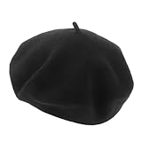 Doublure intérieure douce : la doublure douce offre un ajustement et sûr, confort de enfant et protégeant sa peau sensible, béret noir pour enfants, chapeau pour enfants