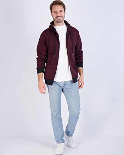 3 Pack: Men’s Track Fleece Long Sleeve Full Zip Up Hoodie Track Windbreaker Workout Running Jacket Fleece Sports Casual Outdoor Hiking Performance Active Gym Athletic Pullover Sweatshirt Set 7, Xxl #TOP3