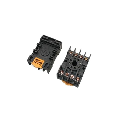 Relais 8 broches 10A 250VAC avec son support de prise pour rail DIN 35mm PF-085A