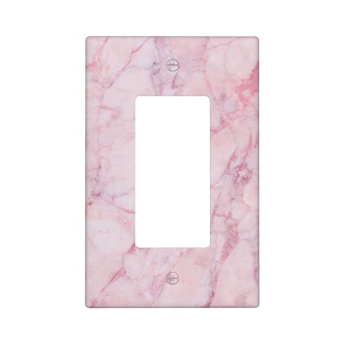 Marmor-Lichtschalter-Abdeckung, Wandplatte, dekorative Einzelwippe, Wandplatte, für Badezimmer, Küche, Schlafzimmer, Heimdekoration, Standardgröße Cover