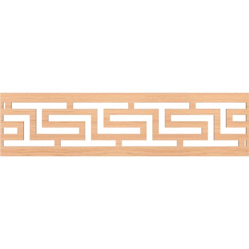 47"W x 12"H x 1/4"T Tulum Fretwork Moulding, Hickory