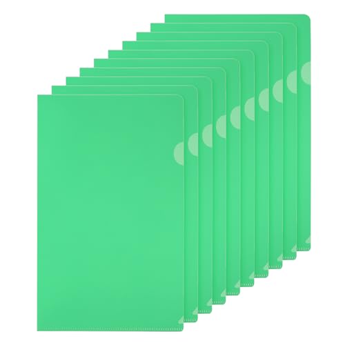 Pochettes en plastique transparent A4 PATIKIL vert lot de 50 dossiers en L