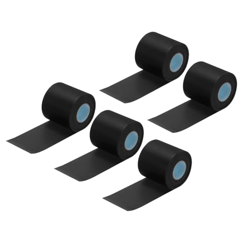 Image of MECCANIXITY 5Pcs Air Conditioner Pipe Tapes, Pipe Wrapping Tape PVC Protective Tube Duct Tapes for Repairs DIY Projects AC Insulation Tape, 6cm x 32.8ft Black