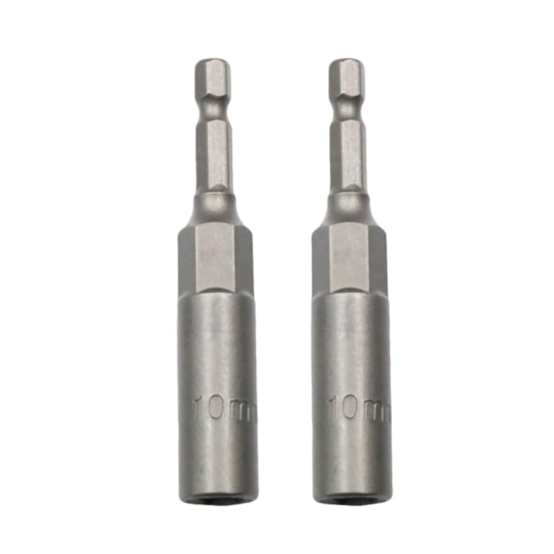 6-19mm Quick-Change 1/4 inch Hex Shank Metric Deep Socket Screwdriver Impact Nut Setter Extractor Remover Driver Drill Bit, 80mm Length, for Electric Manual Impact Screwdriver (2, 10mm) โ image 1