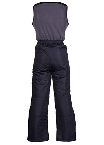 Arctic Quest Polar Fleece Water Resistant Insulated Unisex Boys And Girls Unisex Ski & Snow Bib Pants Overalls, Black, 10/12 #TOP1