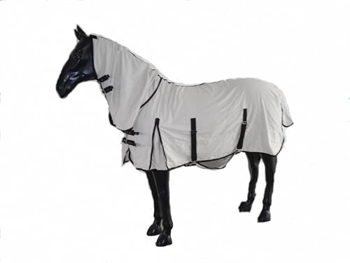 Horse Fly Sheet - Summer Spring UV Protection Mesh Bug Mosquito Fly Sheet for Horses (Sand 78)