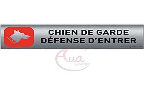 Plaque de porte aluminium brossé imprimé -Dimensions 200 x 50 mm - Double face adhésif au dos -...
