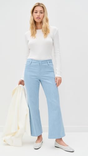 Vince Women's Mid Rise Cropped Flare Twill Pants2