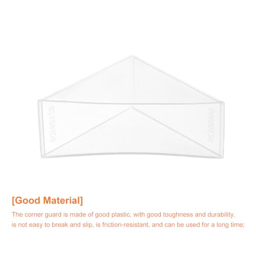 Image of uxcell 8Pcs Plastic Corner Protectors 28x82mm Right Angle Shape Glass Corner Guards Cushion for Corner Protection of Glass, Mirror, Tile, White