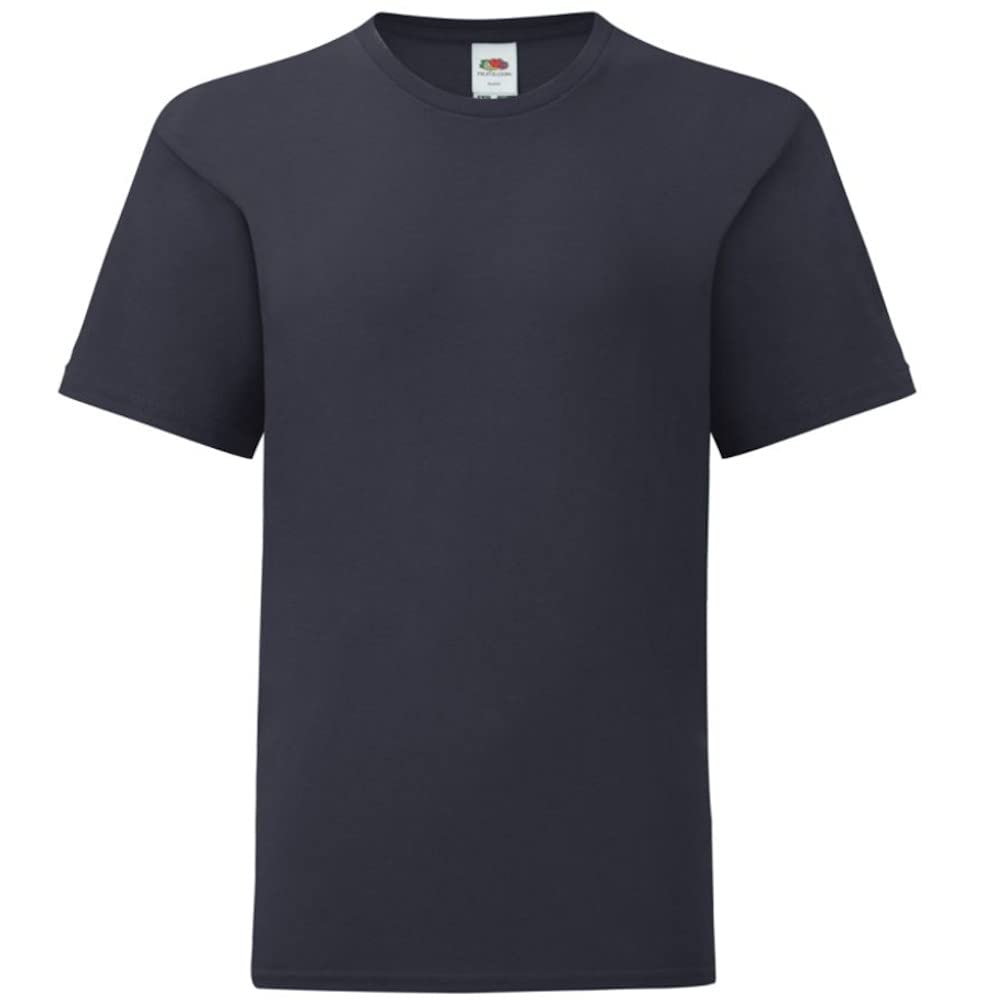 Fruit Of The Loom Unisex Kids Mid Navy Valueweight T-Shirt In | Size: 5-6 Years