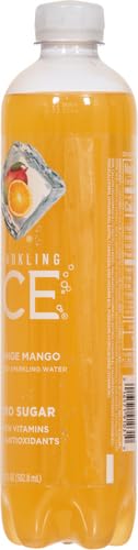 Image of Sparkling Ice, Orange Mango Sparkling Water, Zero Sugar Flavored Water, with Antioxidants and Vitamins, 17 fl oz Bottle (Pack of 6)