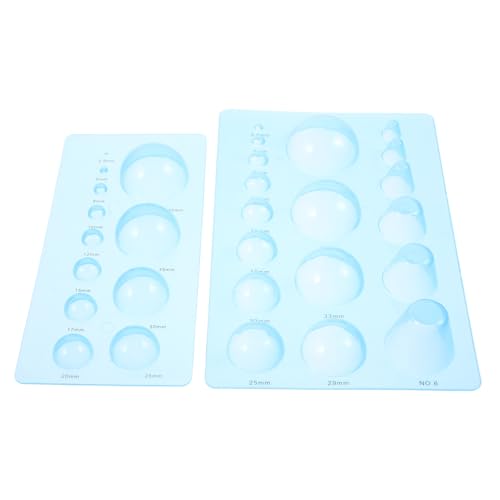 SHINEOFI 2 piezas Moldes para Manualidades de Arcilla Moldes Semiesfera Ajustables para Modelado DIY Herramientas Prácticas para Resina y Arcilla Suave Pequeño y Grande