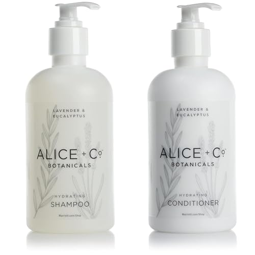 Shampoo & Conditioner - Fairfield by Marriott Hotel Bath Amenities - Lavender & Eucalyptus - 8.5 oz Bottles - Hair Care Set