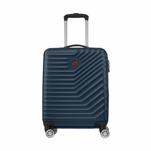 Image of WENGER, Trayn Plus, Carry-On Hardside Suitcase, 36 litres, Navy, 653943, Swiss Designed