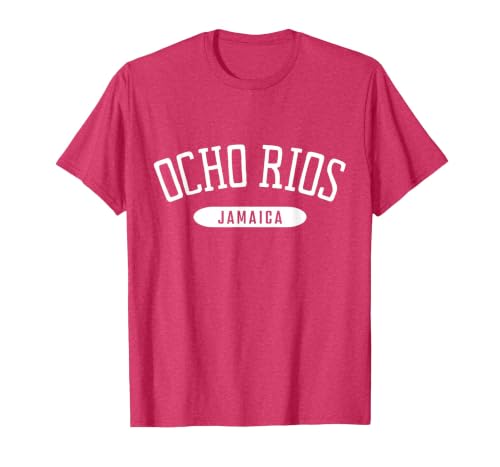 Ocho Rios Shirt College Style Ocho Rios Jamaica T-Shirt, Men, Red Heather, 3X-Large