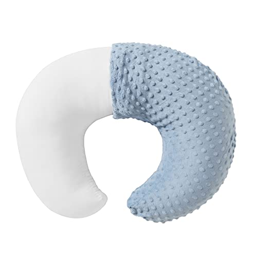 Image of Nursing Pillow and Positioner with Cover for Breastfeeding and Bottle Feeding, Propping Baby, Tummy Time, Baby Sitting Support, Awake-Time Support (Blue, 22" x 17.7" x 5.9")