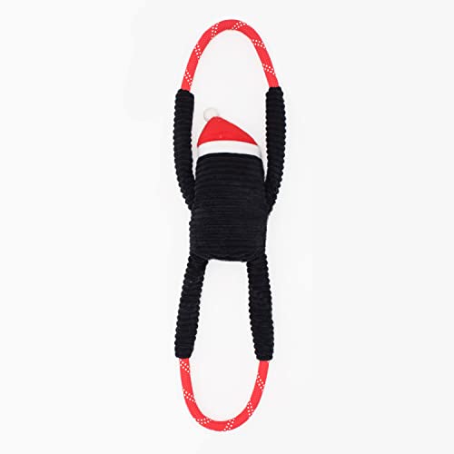 ZippyPaws - Holiday RopeTugz, Squeaky and Plush Rope Tug Dog Toy - Penguin, 28 x 5 x 5 in - Image 2