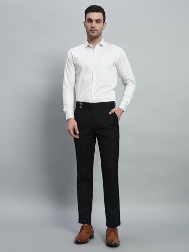 Image of Gurkha Pants for Men | Trouser for Men | Formal Pant | Double Button | Regular Fit Trouser High Waist Pleated Casual Trousers | Straight Leg Pants for Office Smart Casual Travel Party