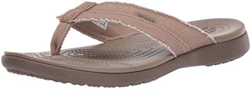crocs santa cruz leather flip flops