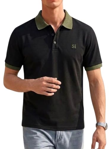 Image of SMOWKLY Men's T-Shirt | Stylish T Shirt with a Ribbed Collar | Soft Breathable Lightweight Polyester Blend | Stylish Regular Fit Casual TShirt for Men.