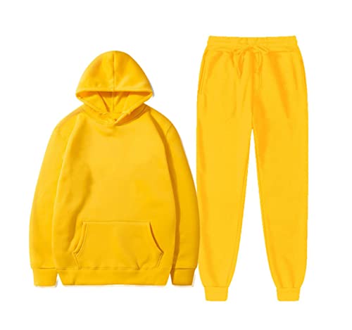 Ensemble de survêtement à capuche jaune 42 coupe confort XL