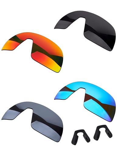 Image of OOWLIT 4 Pair Replacement Sunglass Lenses & Nose Pads compatible with Oakley Sutro S POLARIZED