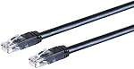 Monoprice 136214 Cat6 Câble Ethernet d'extérieur - 25' - Noirs sans tache RJ45, Volés, 550MHz, UTP, Fils de cuivre pur à barres, 24AWG