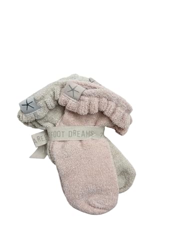 Image of Barefoot Dreams® CozyChic Ultra Lite® Baby Butterfly Sock Set, Stone-Dusty Rose, One Size
