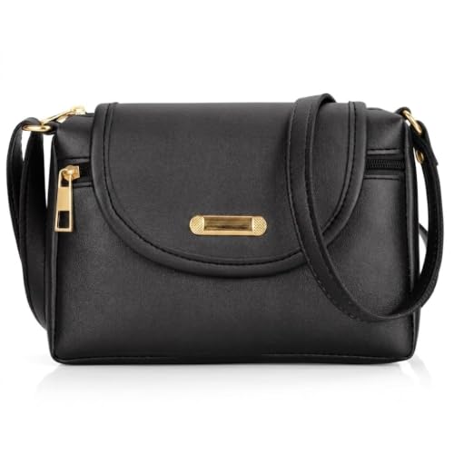 Image of J I ACCESSORIES Women's Stylish Crossbody Sling Bag - Elegant PU Leather Small Shoulder Purse with Adjustable Strap - Casual & Travel Handbag