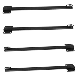 HYTROVE Verstellbare Lichterkettenstützen Schwarz 4er Set