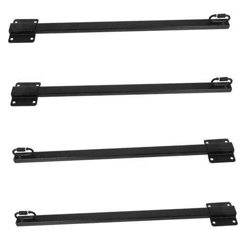 HYTROVE Verstellbare Lichterkettenstützen Schwarz 4er Set