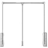 Sistema de almacenamiento para armario, barra de suspensión extraíble para colgar ropa, riel de cierre suave, ancho ajustable que ahorra espacio