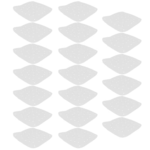 ROMISBABA 100個 エアフライヤーアクセサリー 油紙蒸し器用 正方形 あきキッチンツール 食品接触防止 無添加素材 ノンフライヤークッキング対