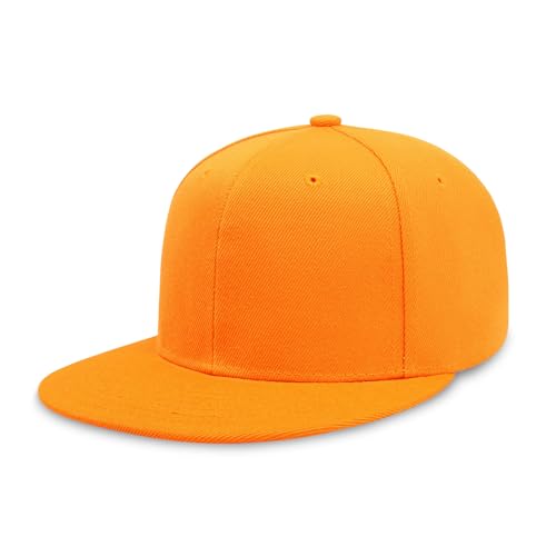 Image of CHOK.LIDS Flat Bill Visor Classic Snapback Hat Blank Adjustable Brim High Top End Trendy Color Style Plain Tone Baseball Cap