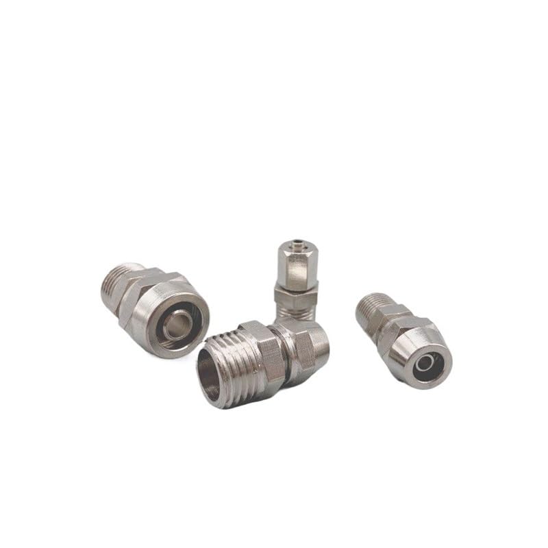 1PC PC4 6 8 10 12 14 16mm Pipe Tube to 1/8 1/4 3/8 1/2 trachea Quick screw connector copper pneumatic components Fast twist joint(PC OD 12mm,1/8