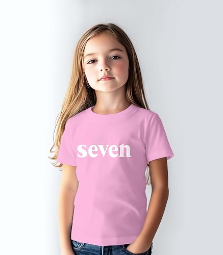 Image of 7th Birthday Shirt Girls 7 Years Old Seven Outfit Seventh Tshirt Gift Girls top 7