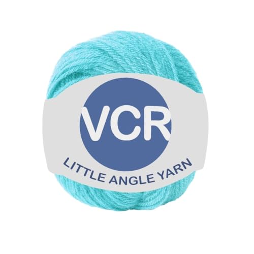 Image of VCR 4 Ply Light Blue Little Angle Yarn, 25 Grams, 92 Meters Length, 100% Acrylic Soft Baby Knitting Yarn for Crochet, Newborn Sweaters, Soft Baby Socks, Mittens and Leggings, Pack of 1