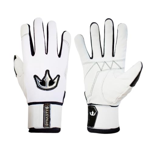 DYNASTY BASEBALL Bomb Squad Series Batting Gloves (White, Large)
