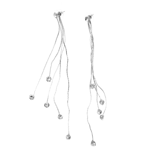 Bijoux strass : 1 paire de boucles d'oreilles pendantes en verre pour femme