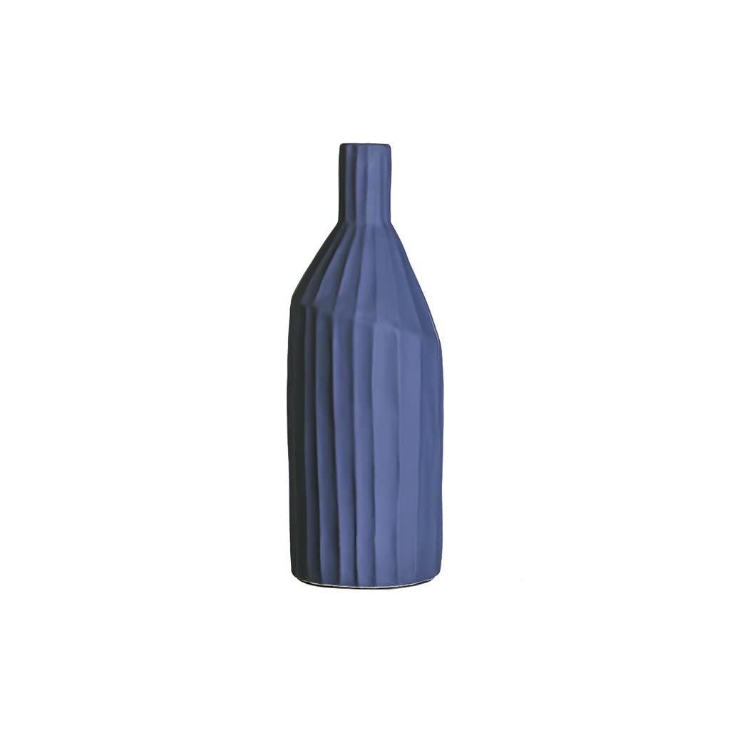 Vase céramique mat violet : décoration salon tendance et grand vase table pour fleurs séchées
