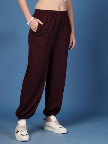 Image of UZARUS Women's Ultra-Soft Baggy Fit /Relaxed Fit Joggers with Side Pockets & Gripped Hem